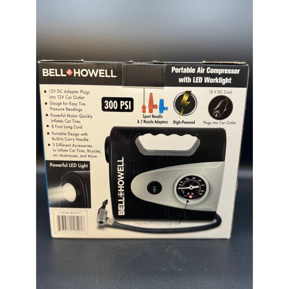 Bell + Howell 300PSI Compressor with LED Flashlight - Picture 2 of 9